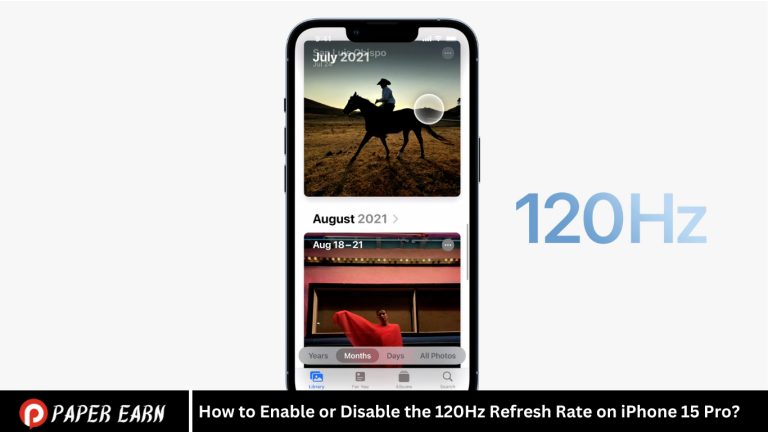 How to Enable or Disable the 120Hz Refresh Rate on iPhone 15 Pro?