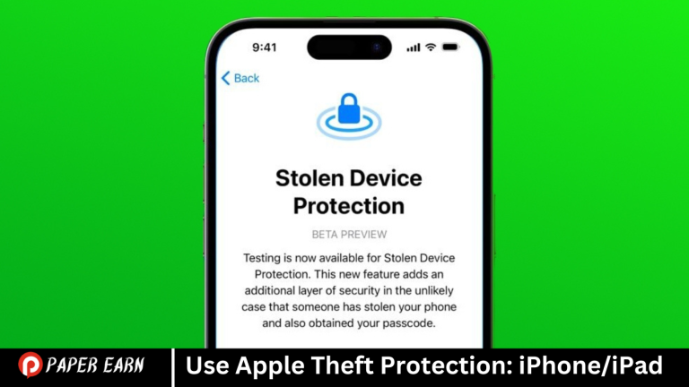 Use Apple Theft Protection: iPhone/iPad