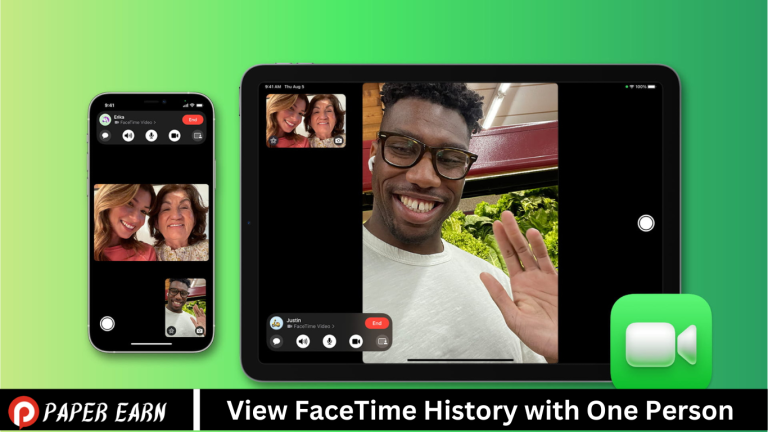 View FaceTime History with One Person
