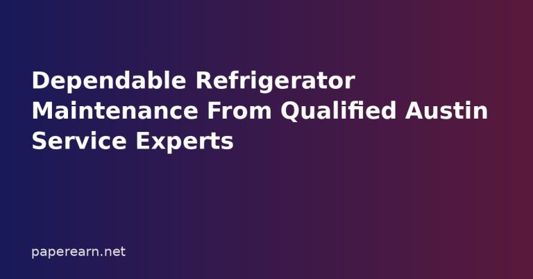 Dependable Refrigerator Maintenance From Qualified Austin Service Experts Dependable Refrigerator Maintenance From Qualified Austin Service Experts